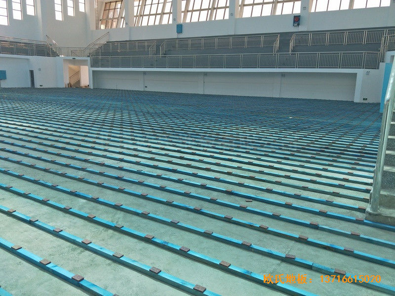 湖南辰溪實驗學(xué)?；@球館體育木地板鋪裝案例1